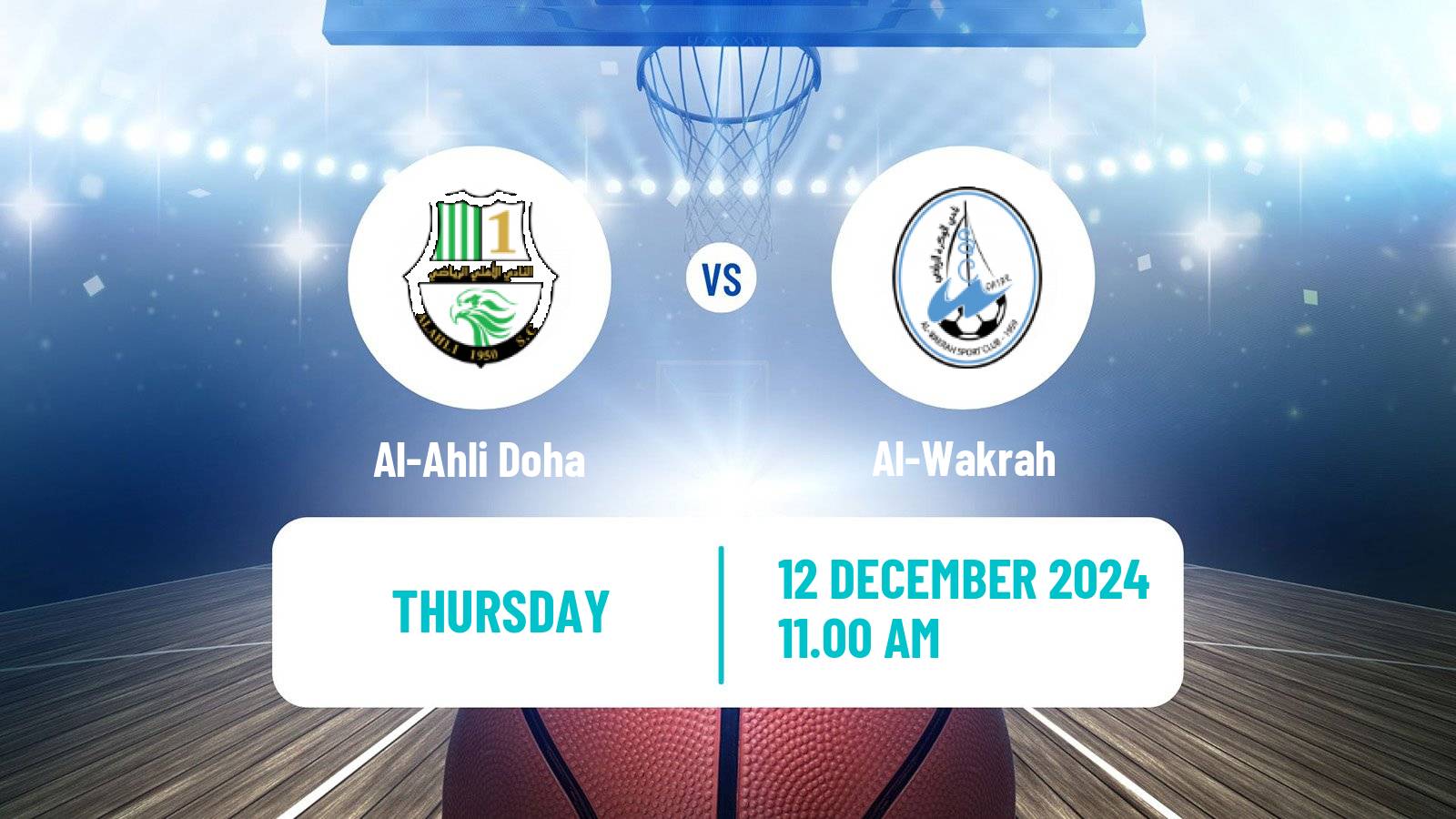 Basketball Qatar Basketball League Al-Ahli Doha - Al-Wakrah