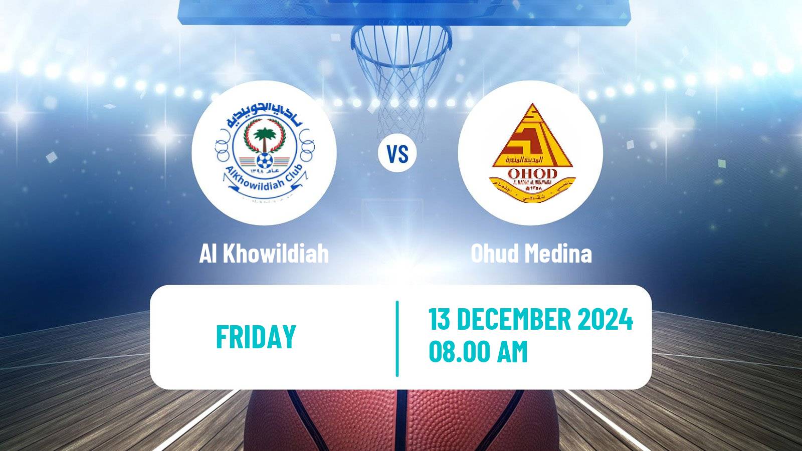 Basketball Saudi Premier League Basketball Al Khowildiah - Ohud Medina