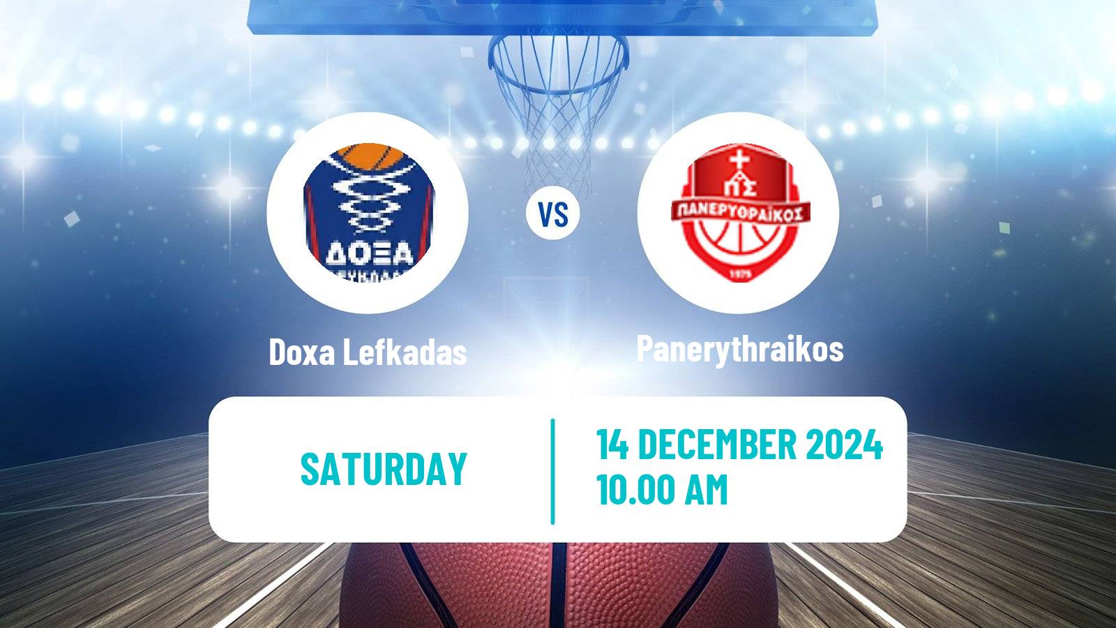 Basketball Greek Elite League Basketball Doxa Lefkadas - Panerythraikos