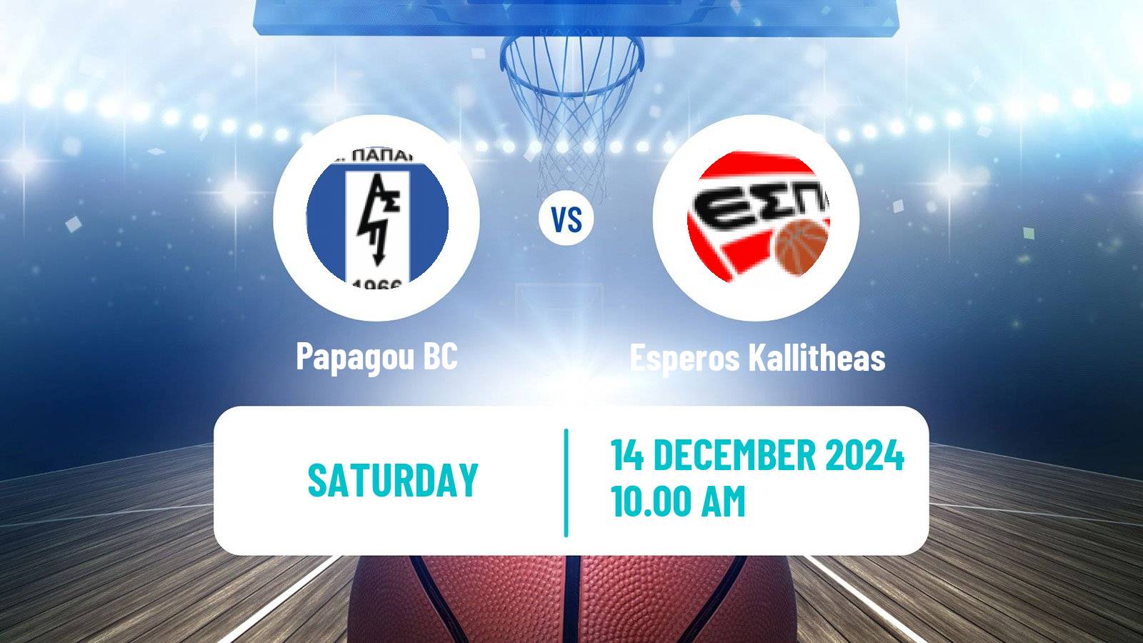 Basketball Greek Elite League Basketball Papagou - Esperos Kallitheas