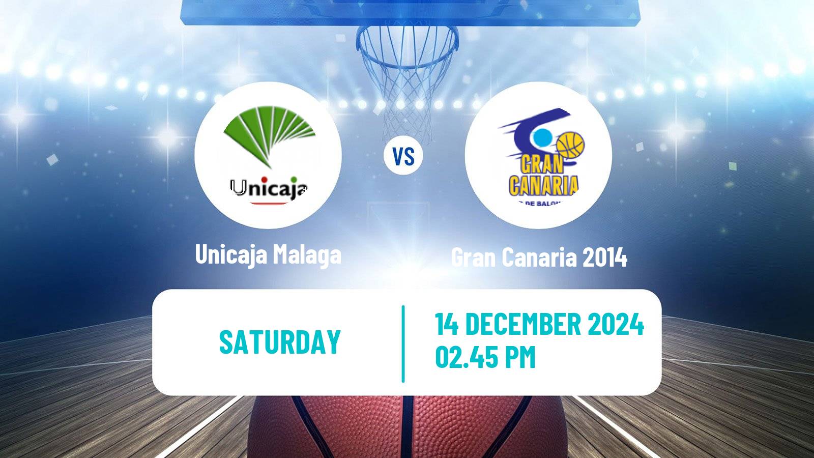 Basketball Spanish ACB League Unicaja Malaga - Gran Canaria 2014