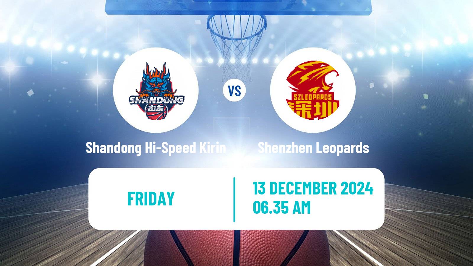 Basketball CBA Shandong Hi-Speed Kirin - Shenzhen Leopards