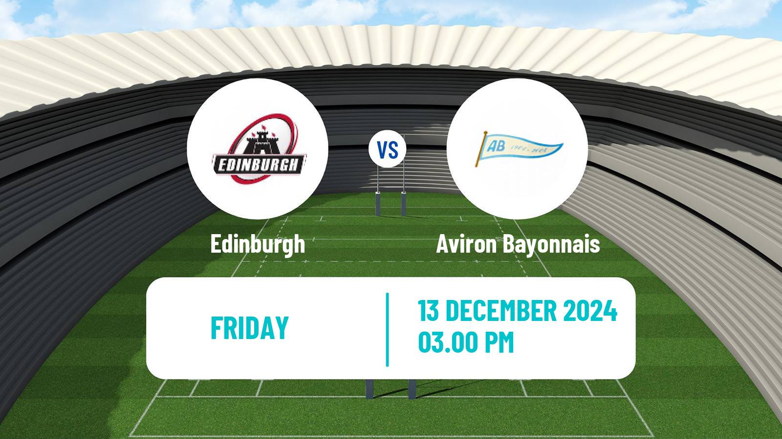 Rugby union Challenge Cup Rugby Edinburgh - Aviron Bayonnais