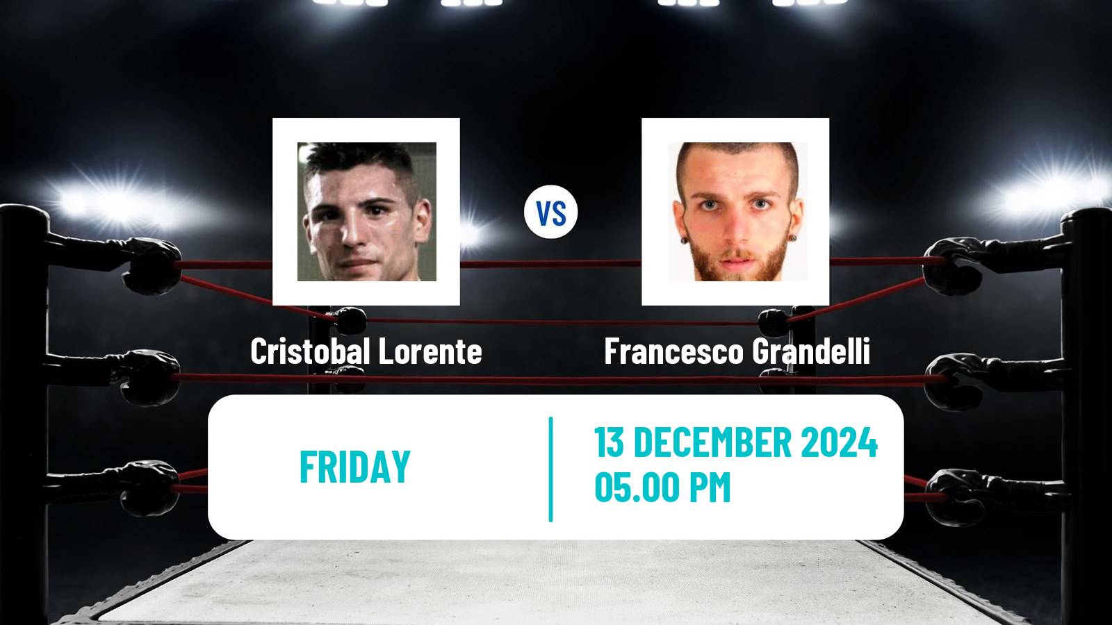 Boxing Featherweight EBU Title Men Cristobal Lorente - Francesco Grandelli