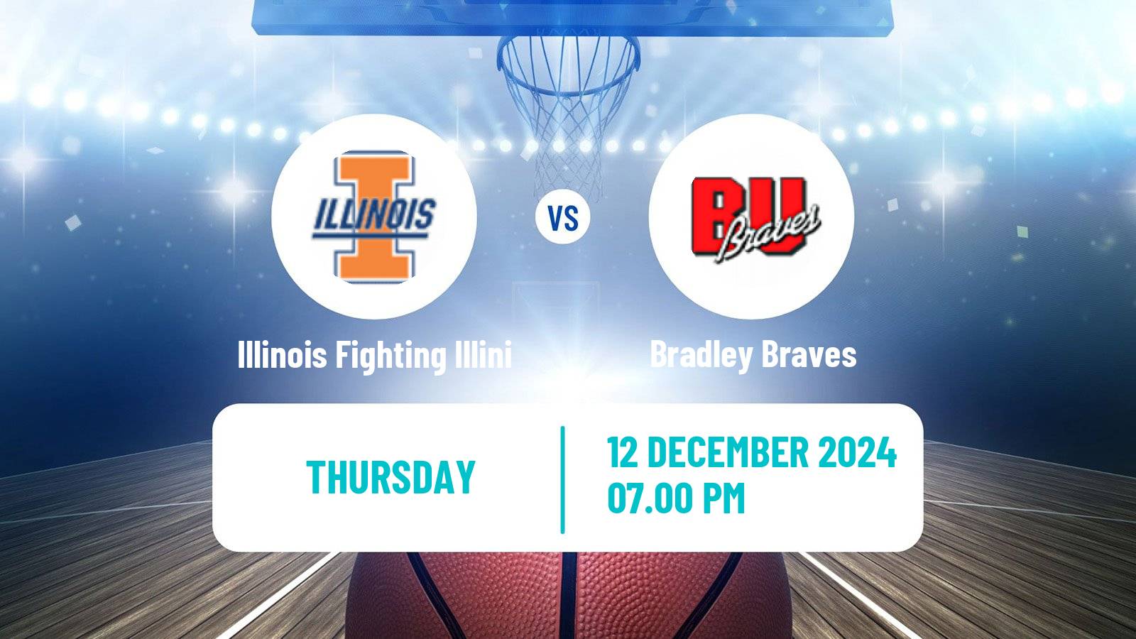 Basketball NCAA College Basketball Women Illinois Fighting Illini - Bradley Braves