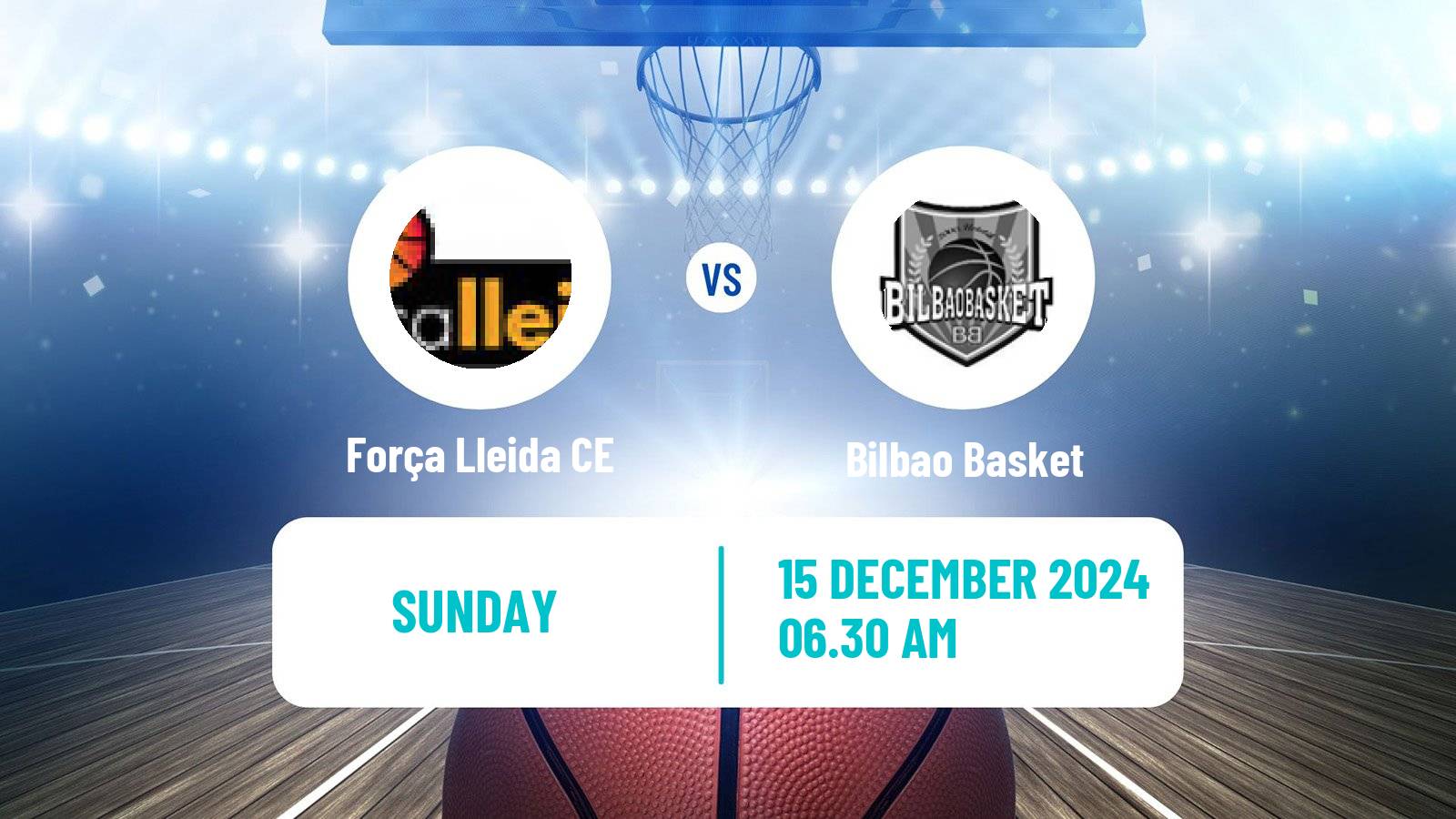 Basketball Spanish ACB League Força Lleida CE - Bilbao Basket