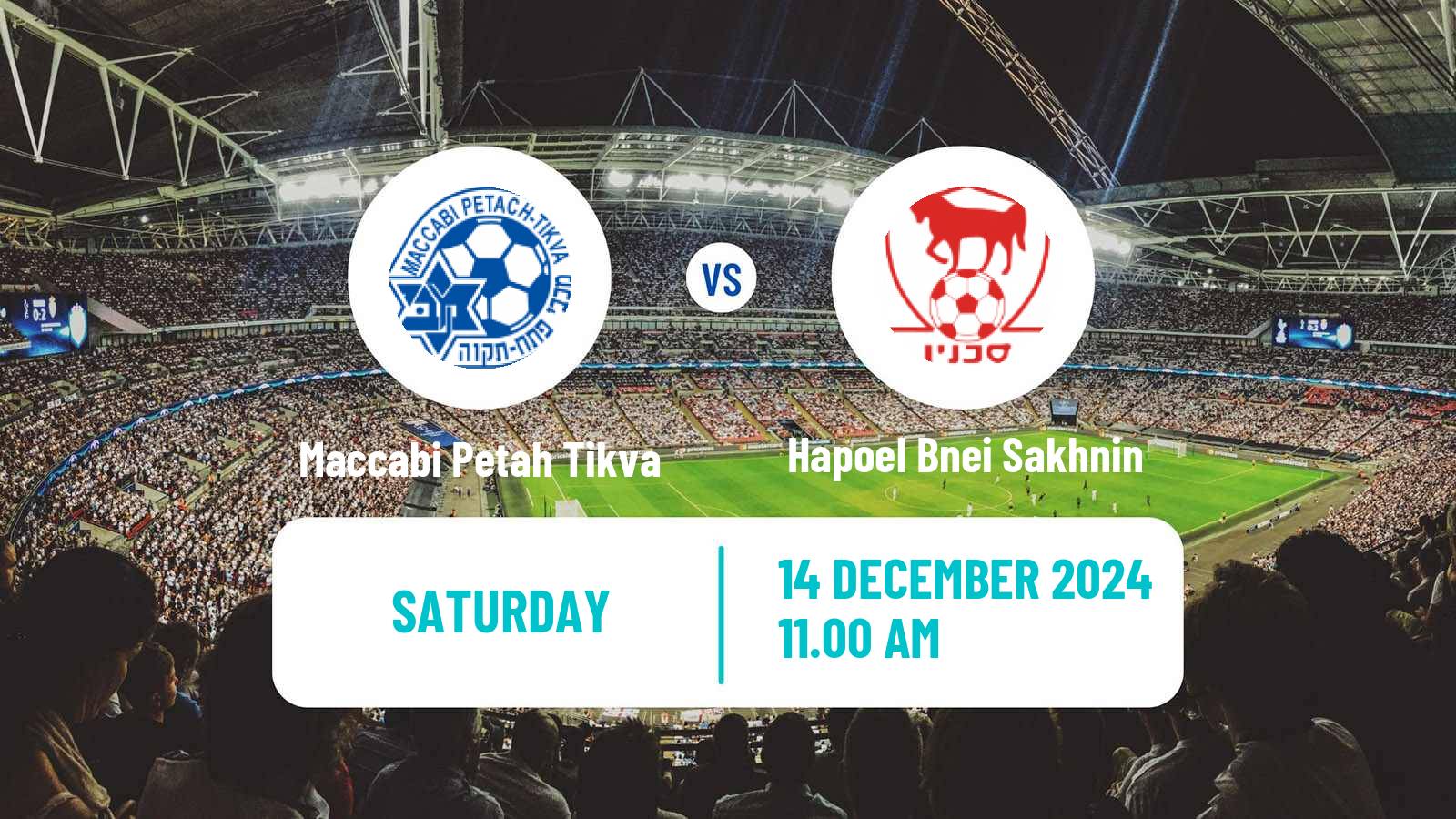 Soccer Israeli Ligat haAl Maccabi Petah Tikva - Hapoel Bnei Sakhnin