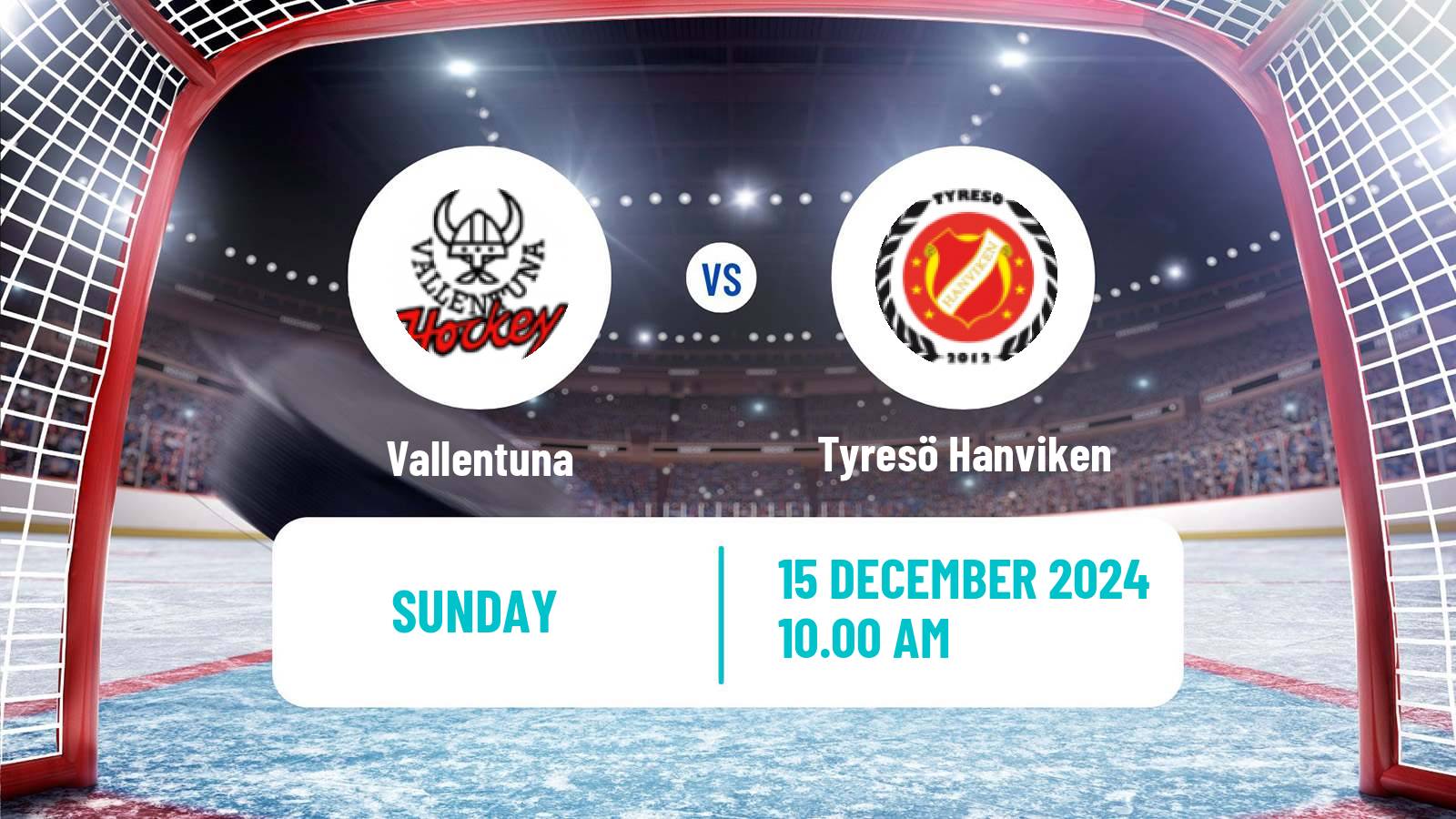 Hockey Swedish HockeyEttan Ostra Vallentuna - Tyresö Hanviken