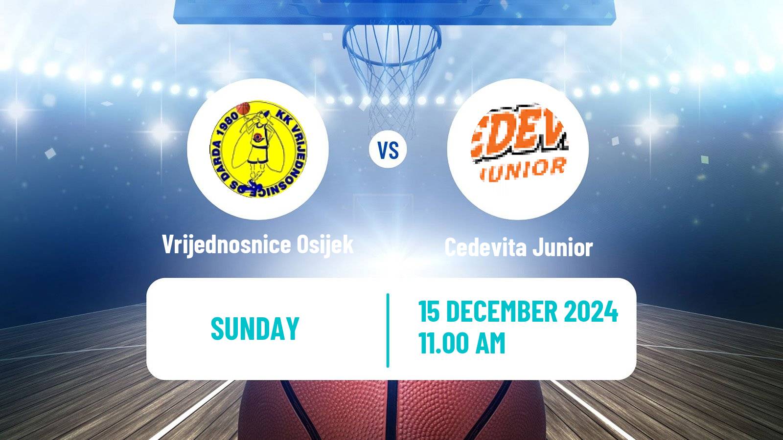 Basketball Croatian Premijer Liga Basketball Vrijednosnice Osijek - Cedevita Junior