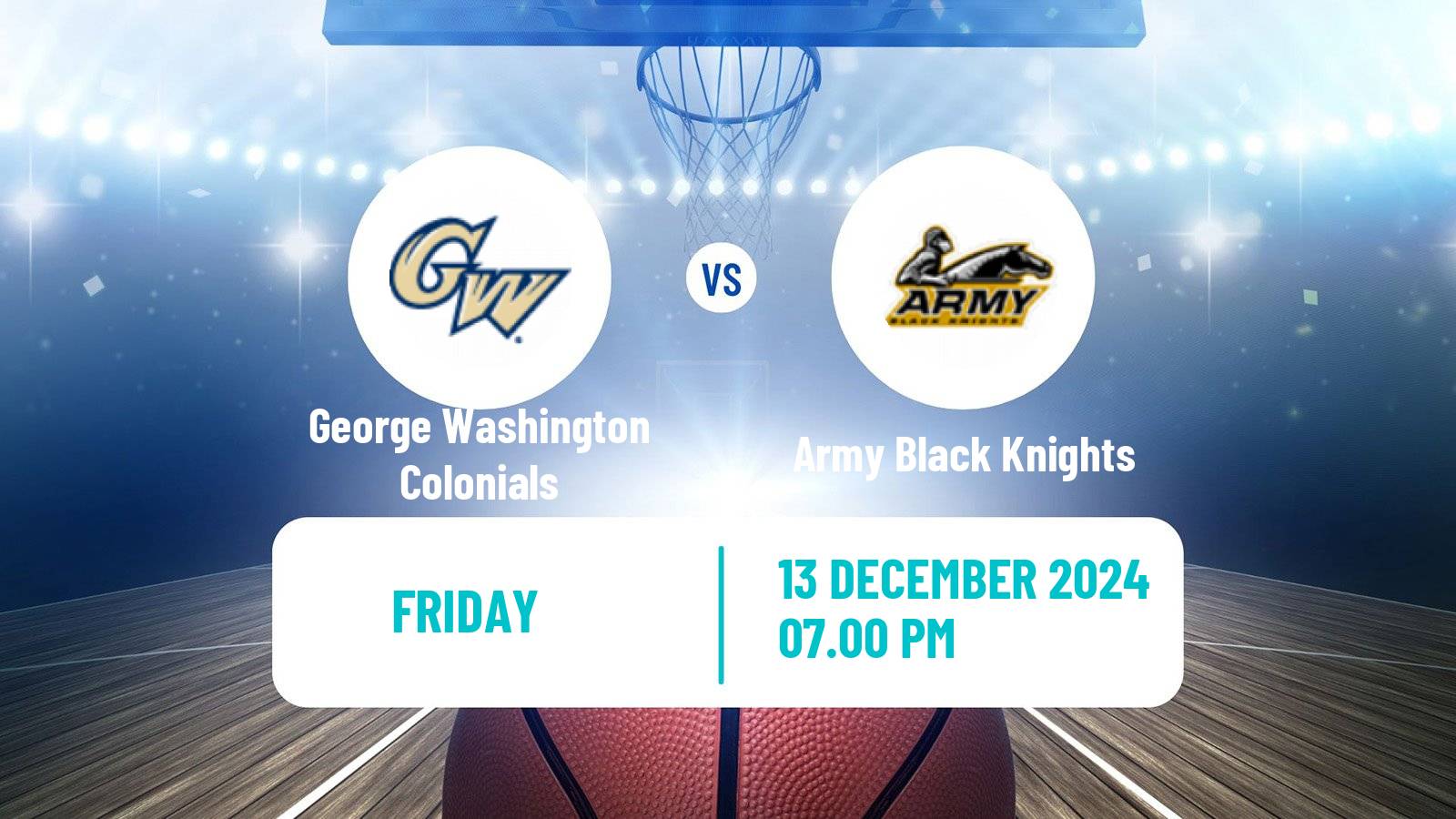 Basketball NCAA College Basketball George Washington Colonials - Army Black Knights