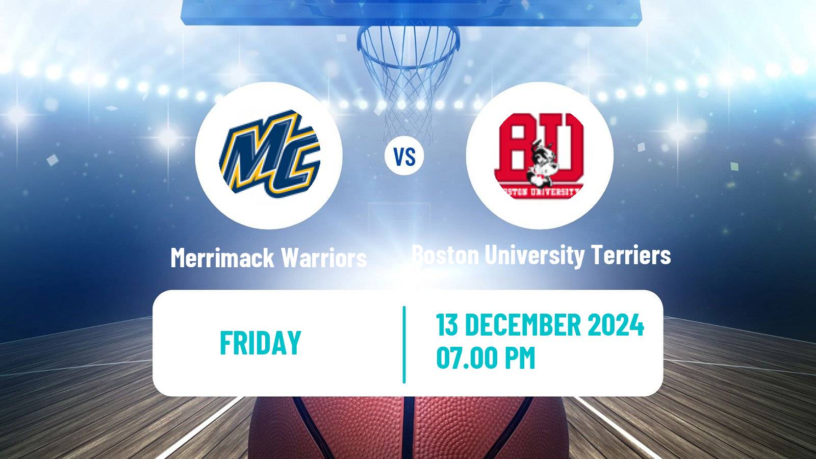 Basketball NCAA College Basketball Merrimack Warriors - Boston University Terriers