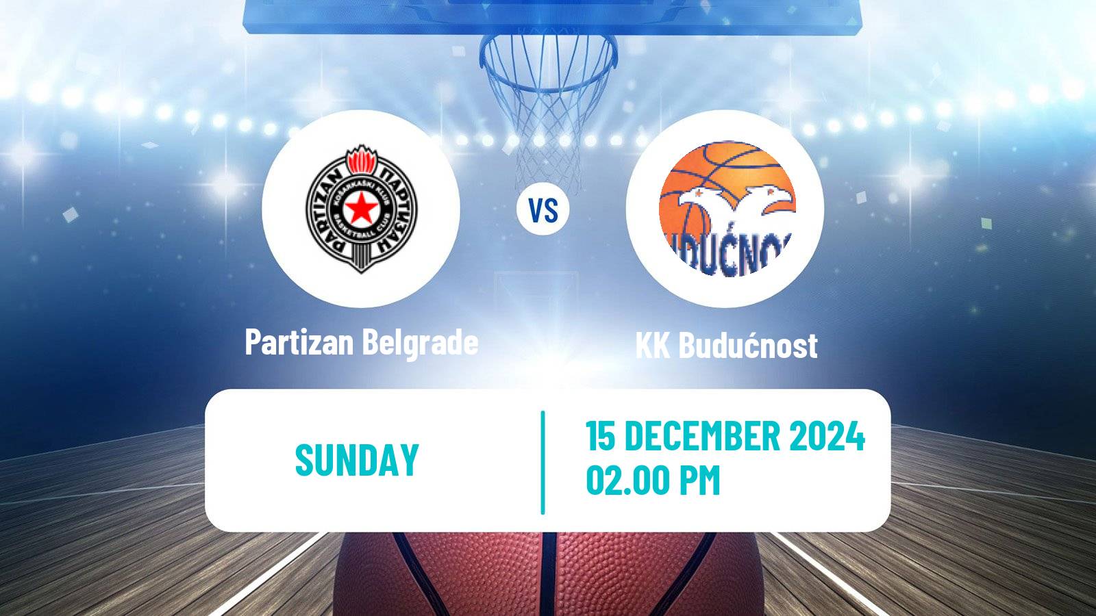 Basketball Adriatic League Partizan Belgrade - KK Budućnost