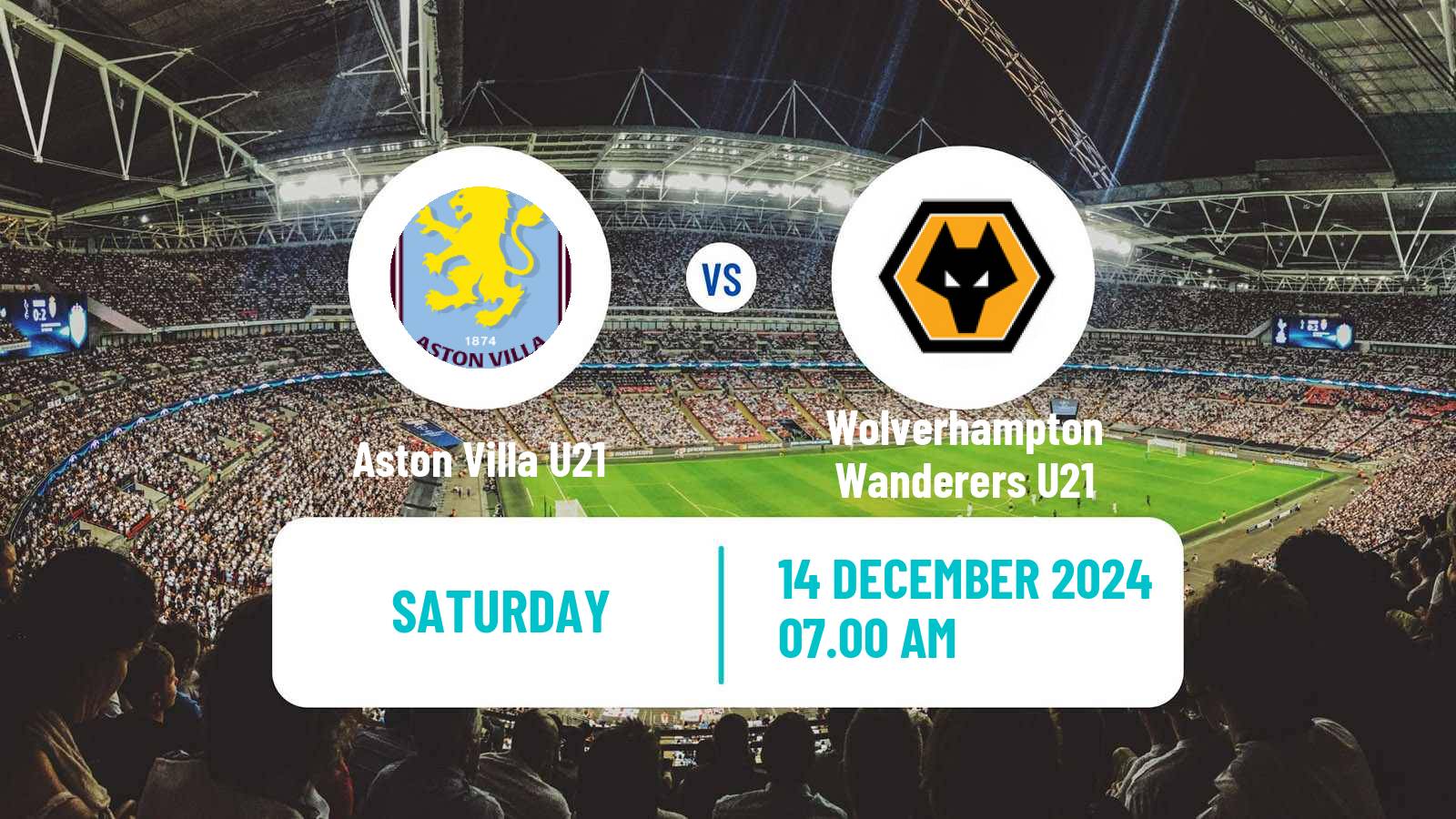 Soccer English Premier League 2 Aston Villa U21 - Wolverhampton Wanderers U21