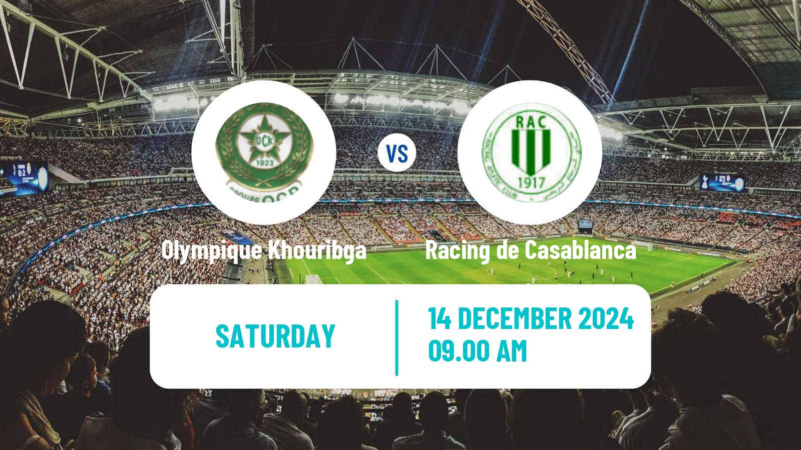 Soccer Moroccan Botola 2 Olympique Khouribga - Racing de Casablanca