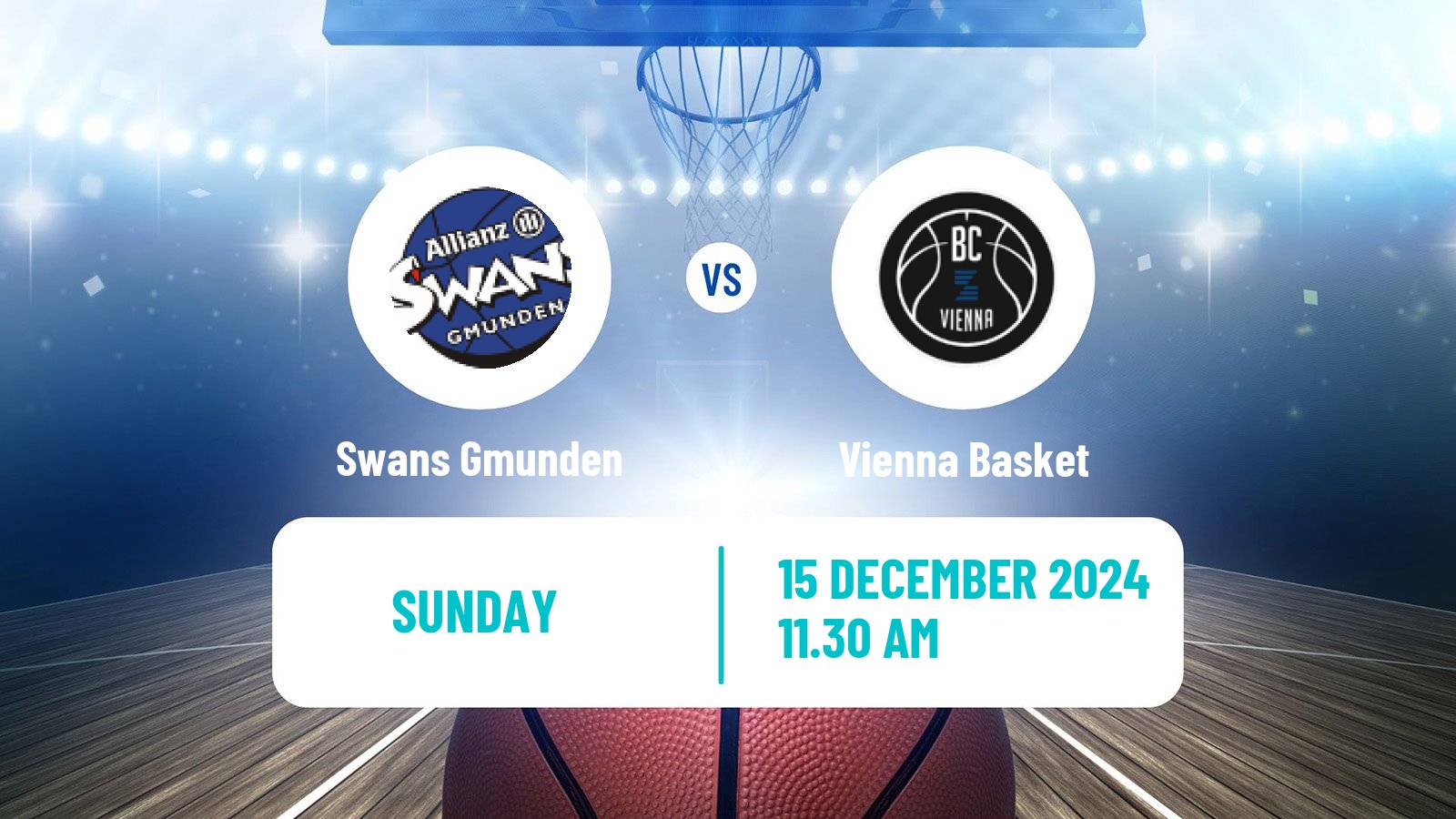 Basketball Austrian Superliga Basketball Swans Gmunden - Vienna Basket