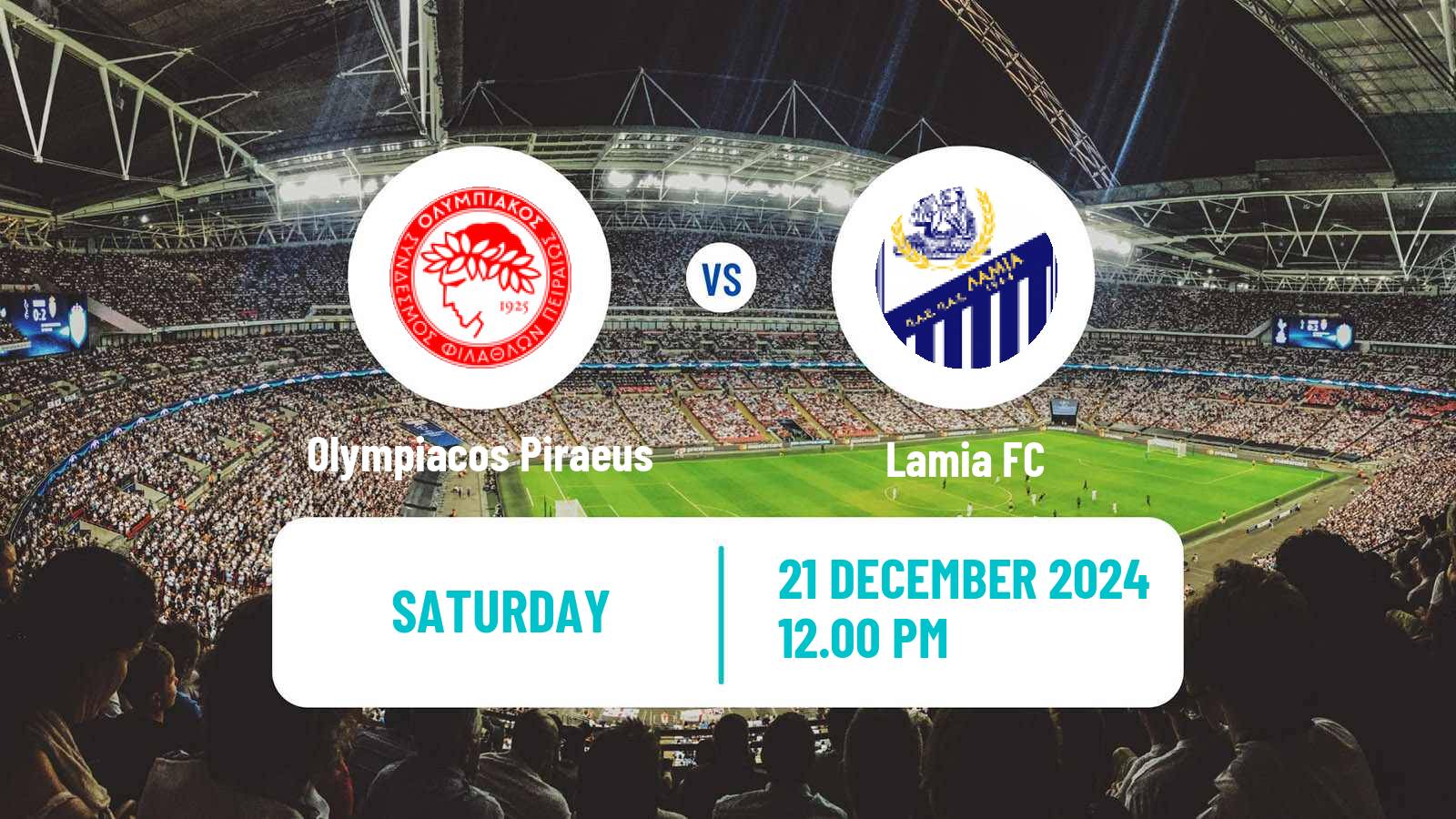 Soccer Greek Super League Olympiacos Piraeus - Lamia