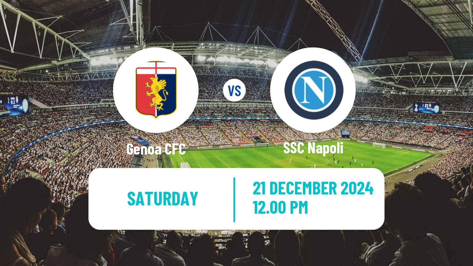 Soccer Italian Serie A Genoa - Napoli