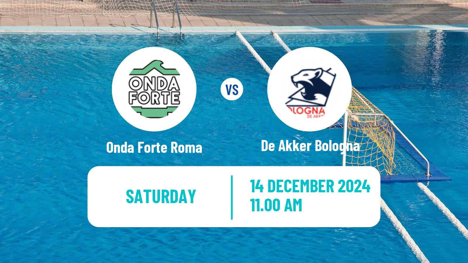 Water polo Italian A1 Water Polo Onda Forte Roma - De Akker Bologna