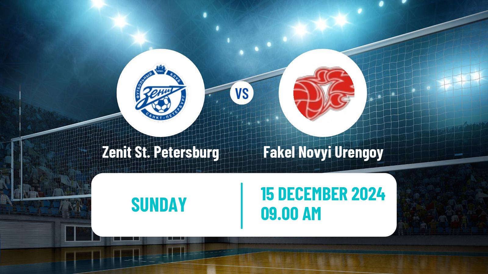 Volleyball Russian Super League Volleyball Zenit St. Petersburg - Fakel Novyi Urengoy