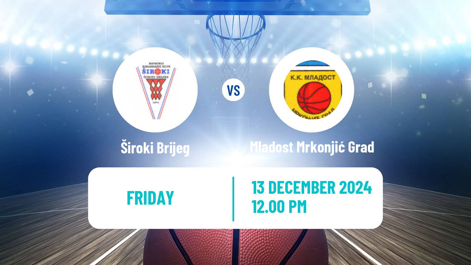 Basketball Bosnian Prvenstvo Basketball Široki Brijeg - Mladost Mrkonjić Grad