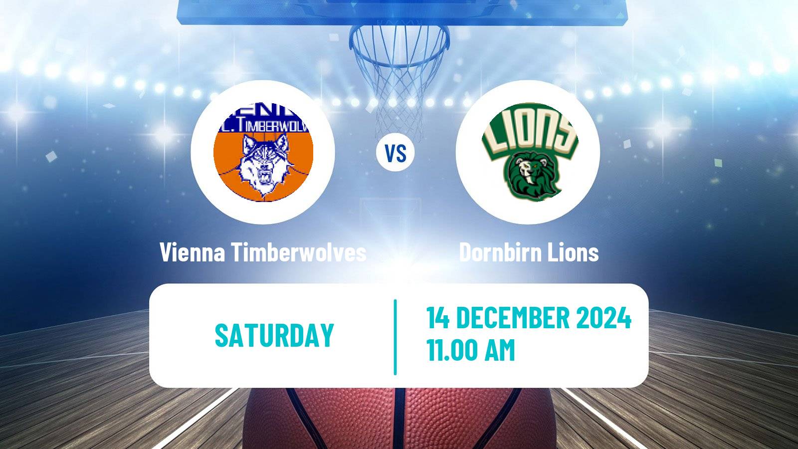 Basketball Austrian Zweite Liga Basketball Vienna Timberwolves - Dornbirn Lions