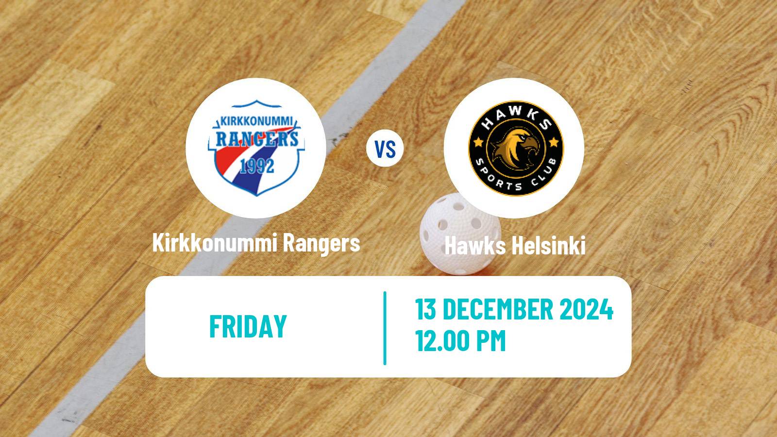 Floorball Finnish Divari Kirkkonummi Rangers - Hawks Helsinki