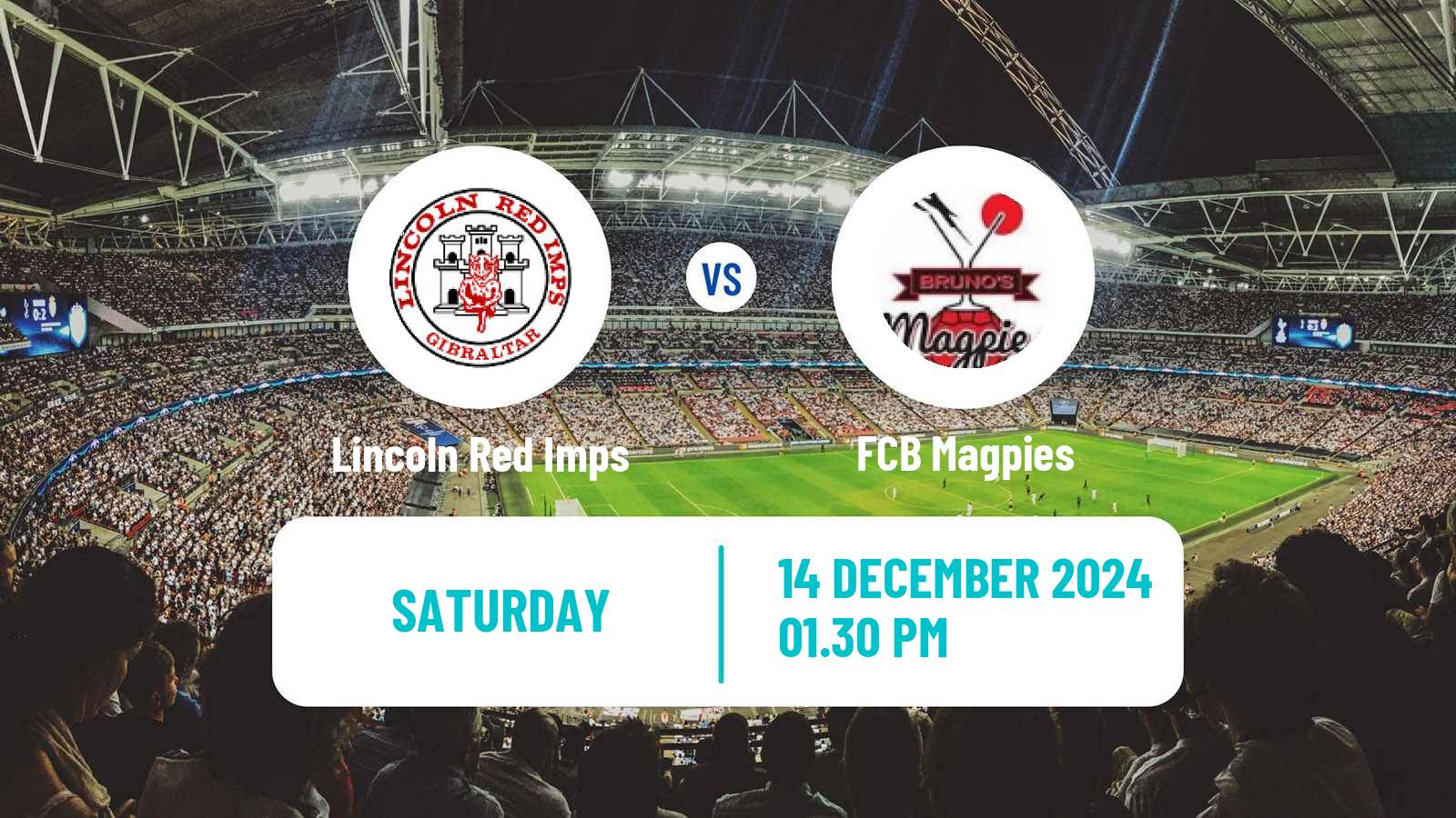 Soccer Gibraltar National League Lincoln Red Imps - Magpies