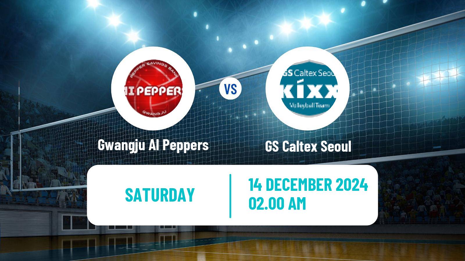 Volleyball South Korean V-League Women Gwangju AI Peppers - GS Caltex Seoul