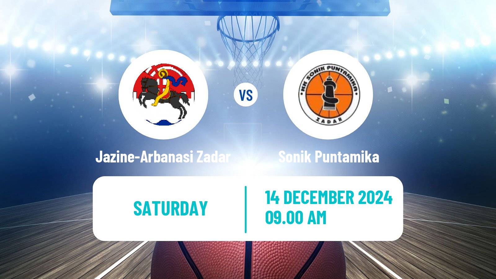 Basketball Croatian Prva Liga Basketball Jazine-Arbanasi Zadar - Sonik Puntamika