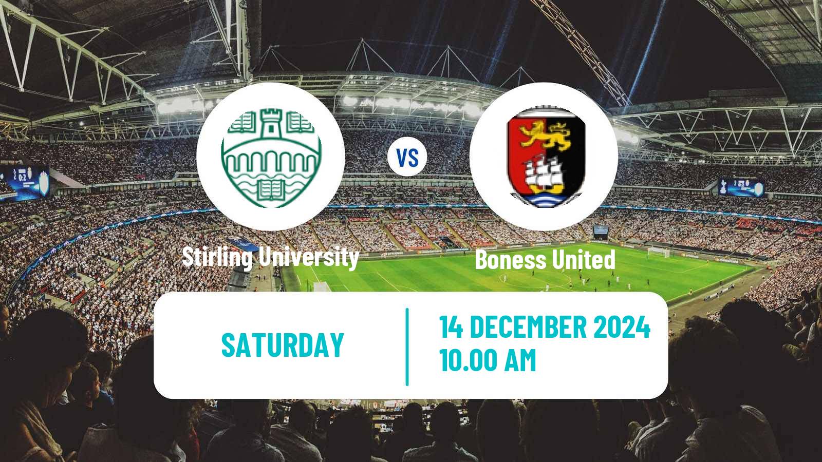 Soccer Scottish Lowland League Stirling University - Boness United