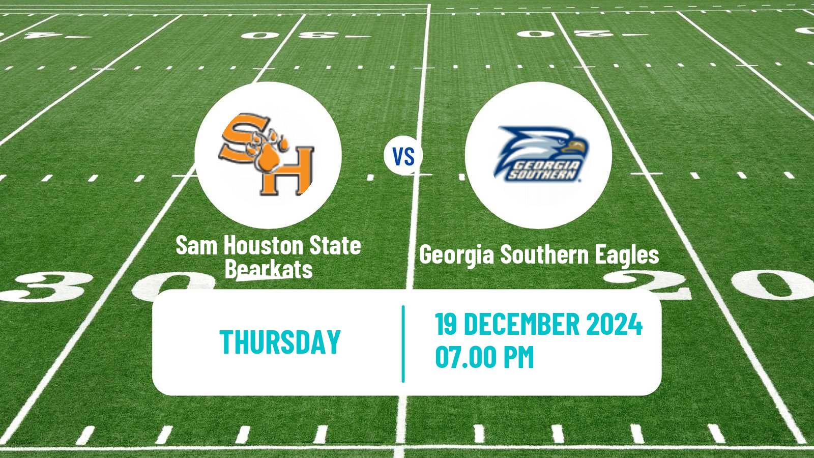 American football NCAA College Football Sam Houston State Bearkats - Georgia Southern Eagles