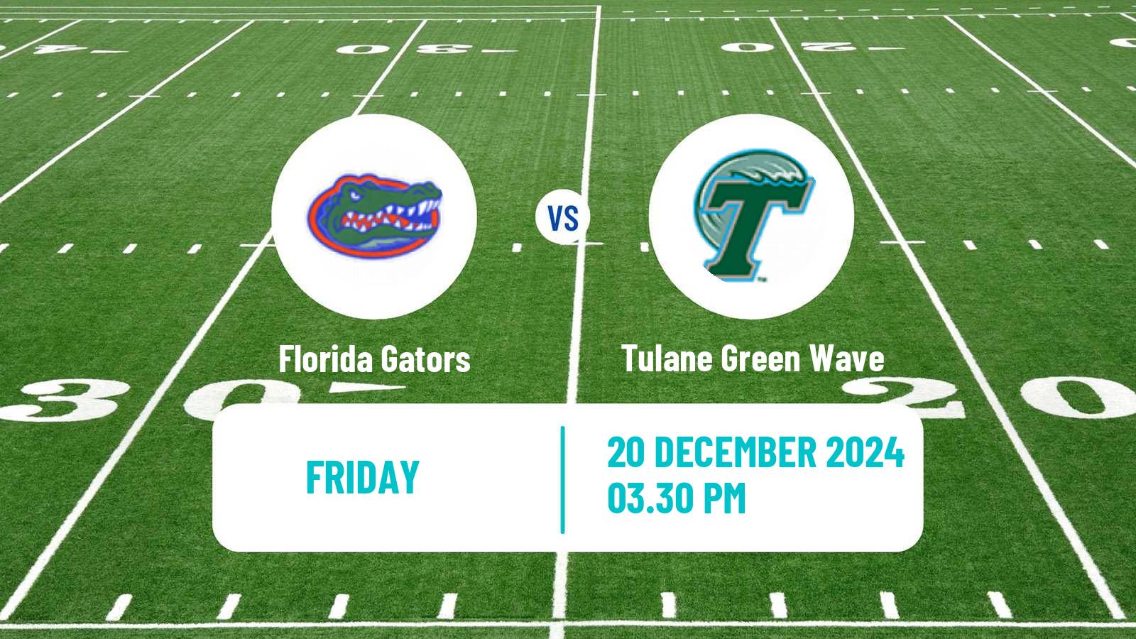 American football NCAA College Football Florida Gators - Tulane Green Wave