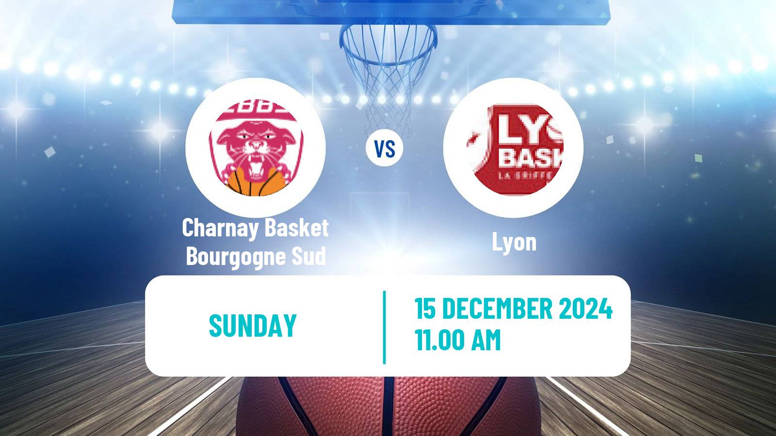 Basketball French LFB Charnay Basket Bourgogne Sud - Lyon