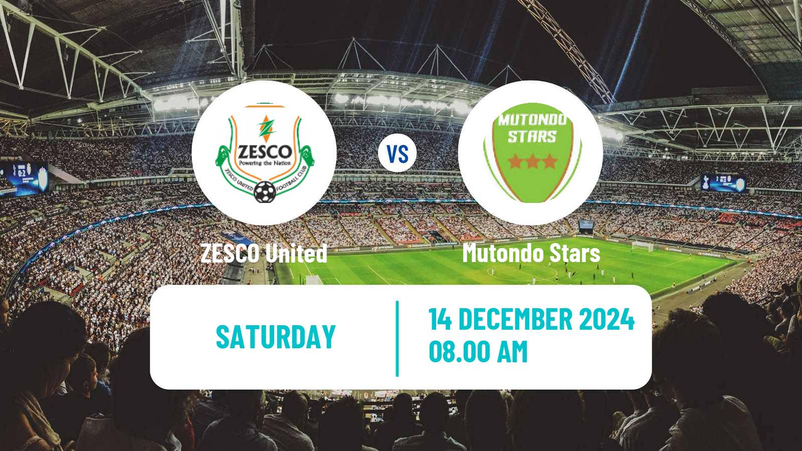 Soccer Zambian Premier League ZESCO United - Mutondo Stars