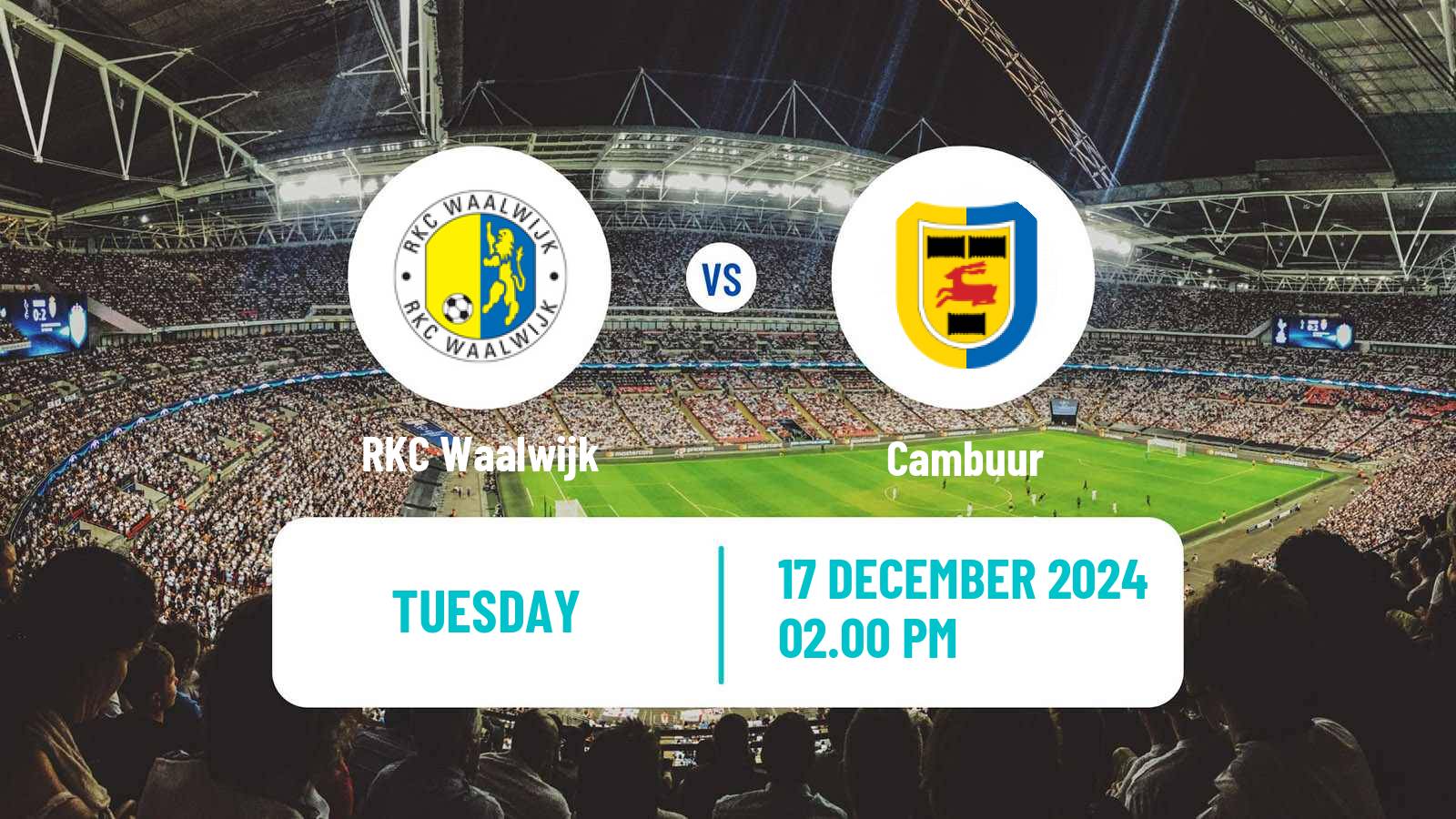 Soccer Dutch KNVB Beker Waalwijk - Cambuur