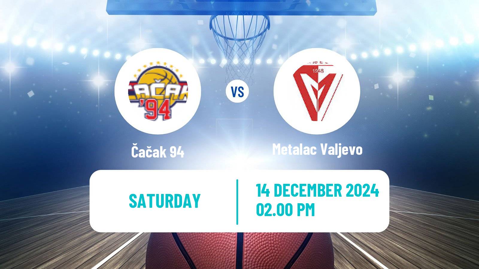 Basketball Serbian First League Basketball Čačak 94 - Metalac Valjevo