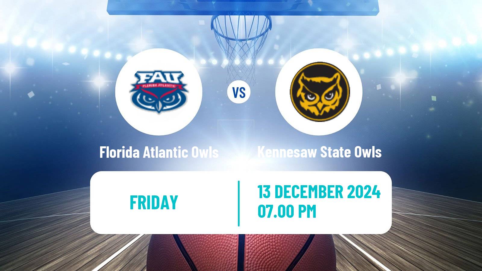 Basketball NCAA College Basketball Women Florida Atlantic Owls - Kennesaw State Owls