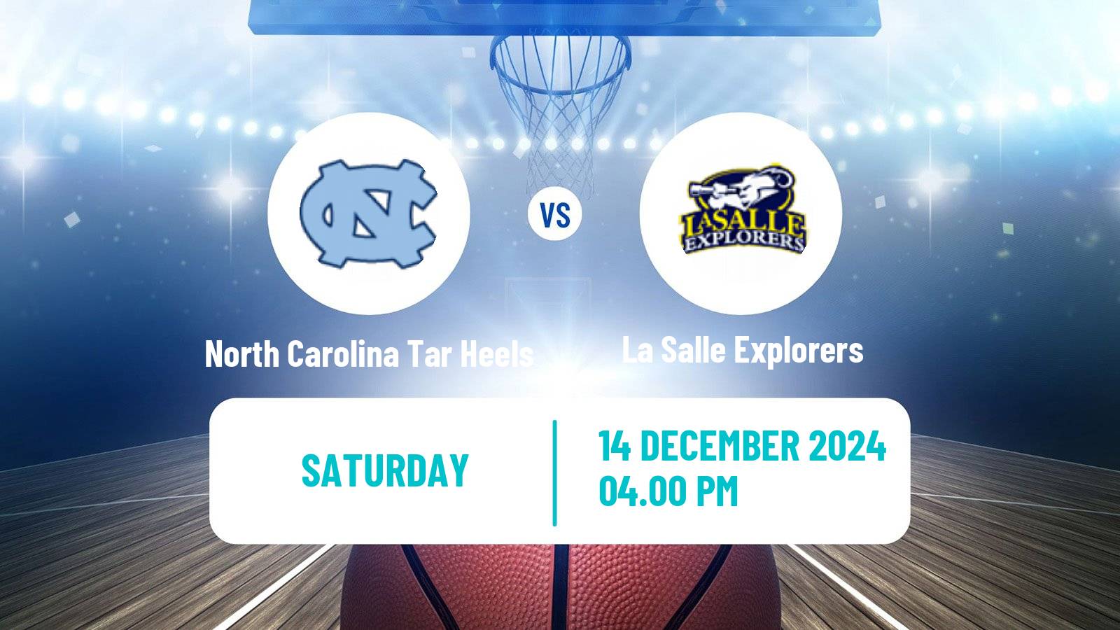 Basketball NCAA College Basketball North Carolina Tar Heels - La Salle Explorers