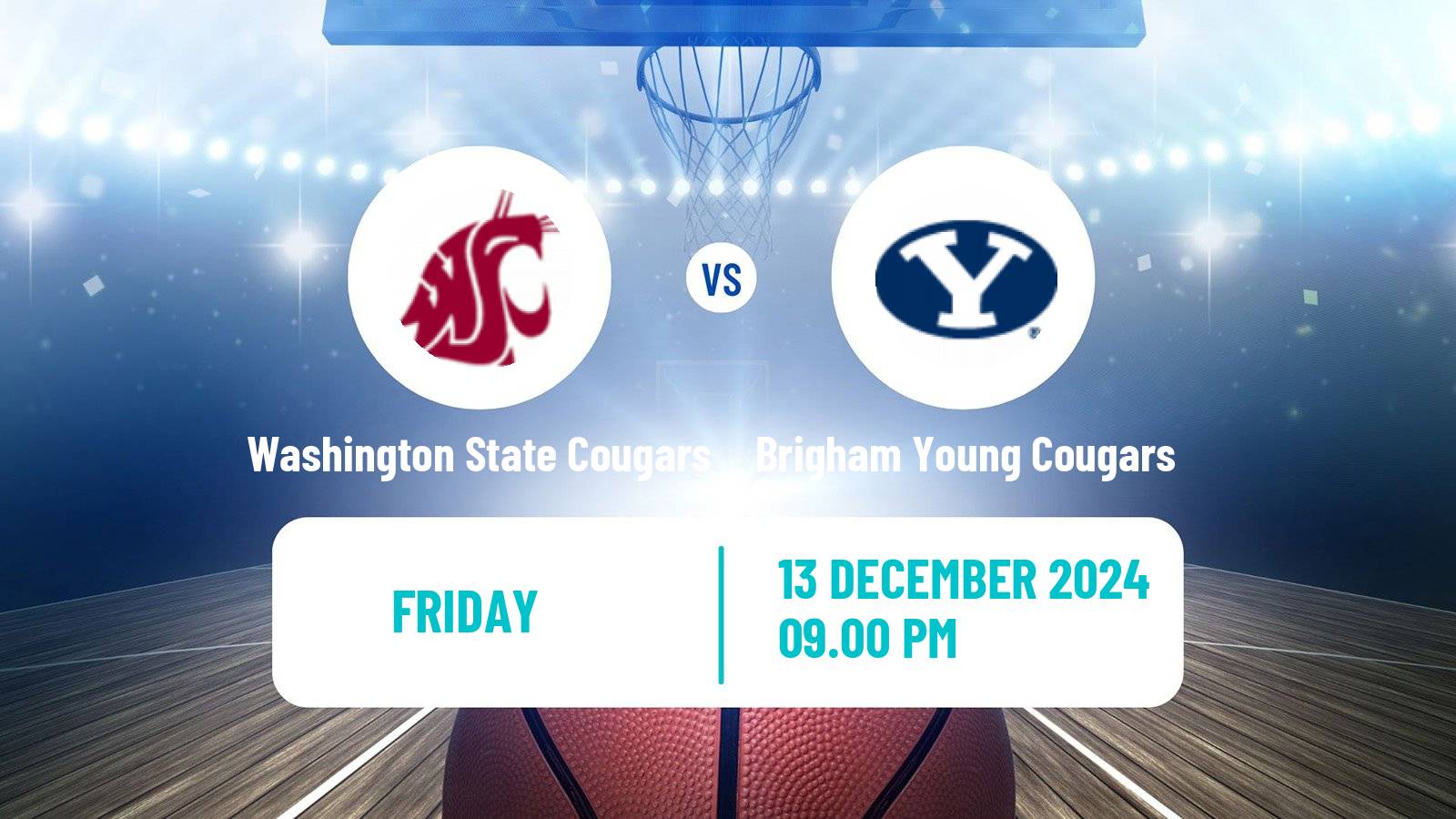 Basketball NCAA College Basketball Women Washington State Cougars - Brigham Young Cougars