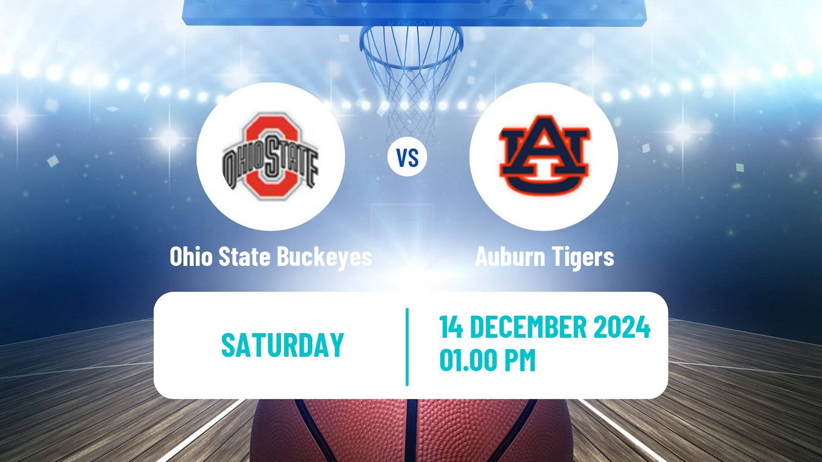 Basketball NCAA College Basketball Ohio State Buckeyes - Auburn Tigers