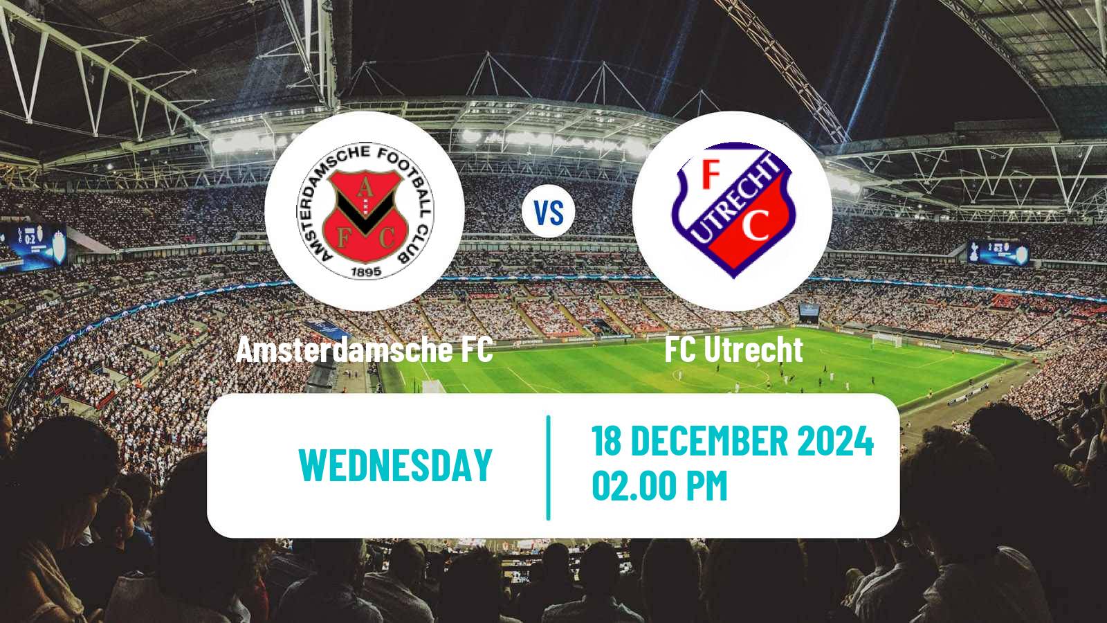 Soccer Dutch KNVB Beker Amsterdamsche FC - Utrecht