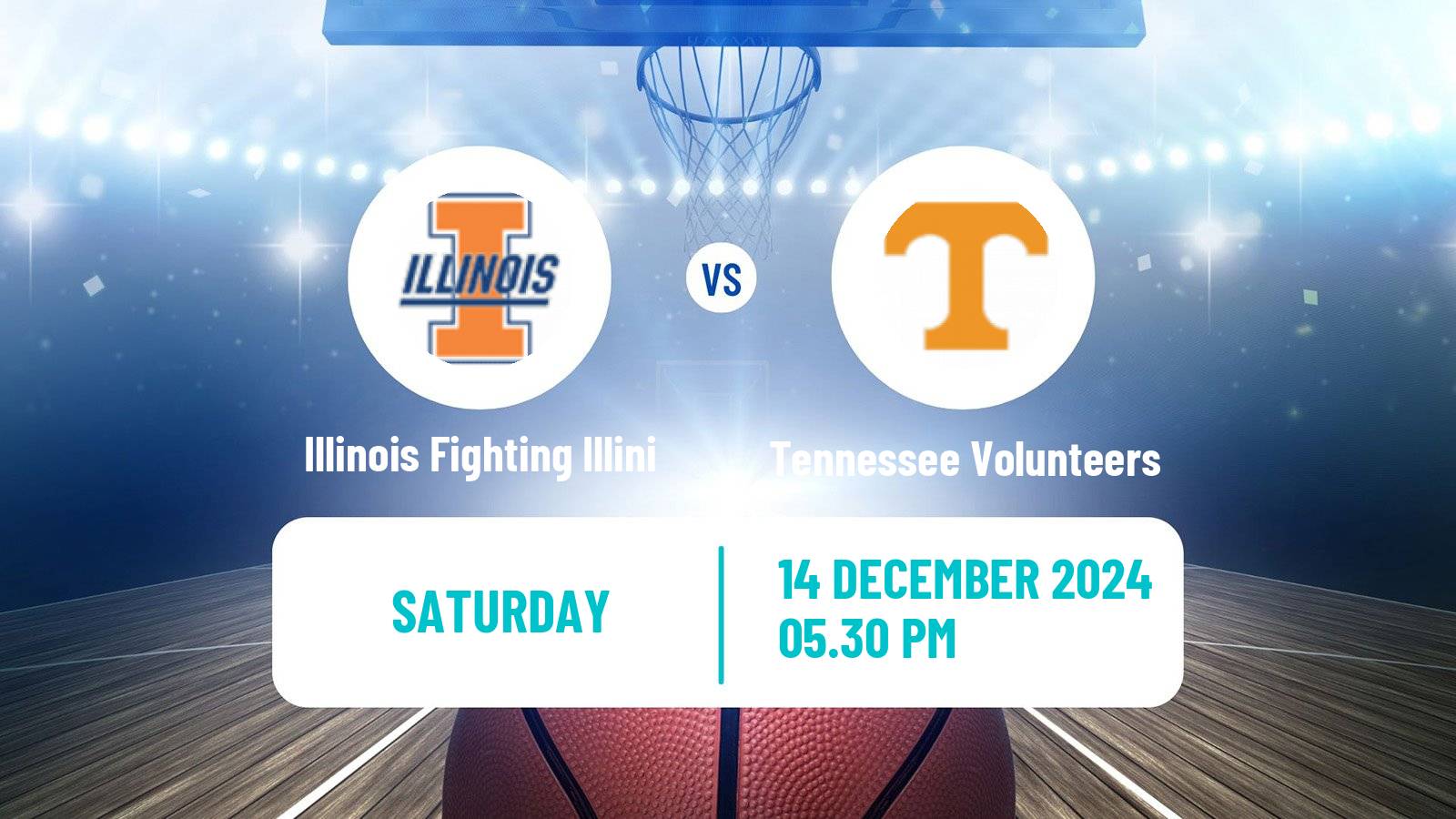 Basketball NCAA College Basketball Illinois Fighting Illini - Tennessee Volunteers