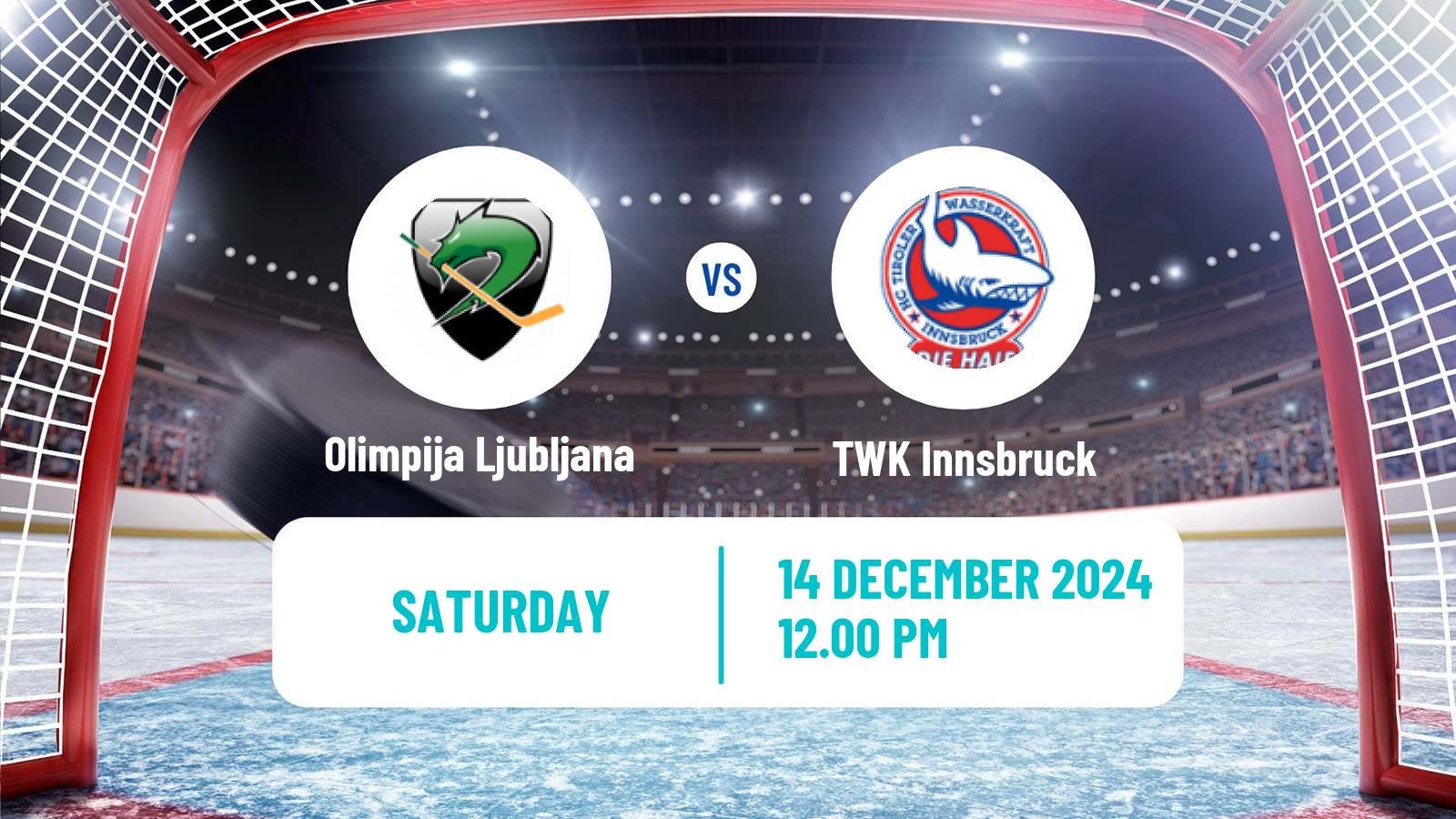 Hockey Austrian Ice Hockey League Olimpija Ljubljana - TWK Innsbruck