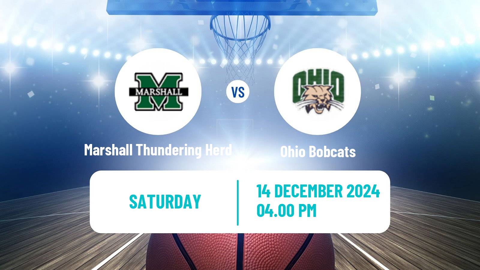 Basketball NCAA College Basketball Marshall Thundering Herd - Ohio Bobcats