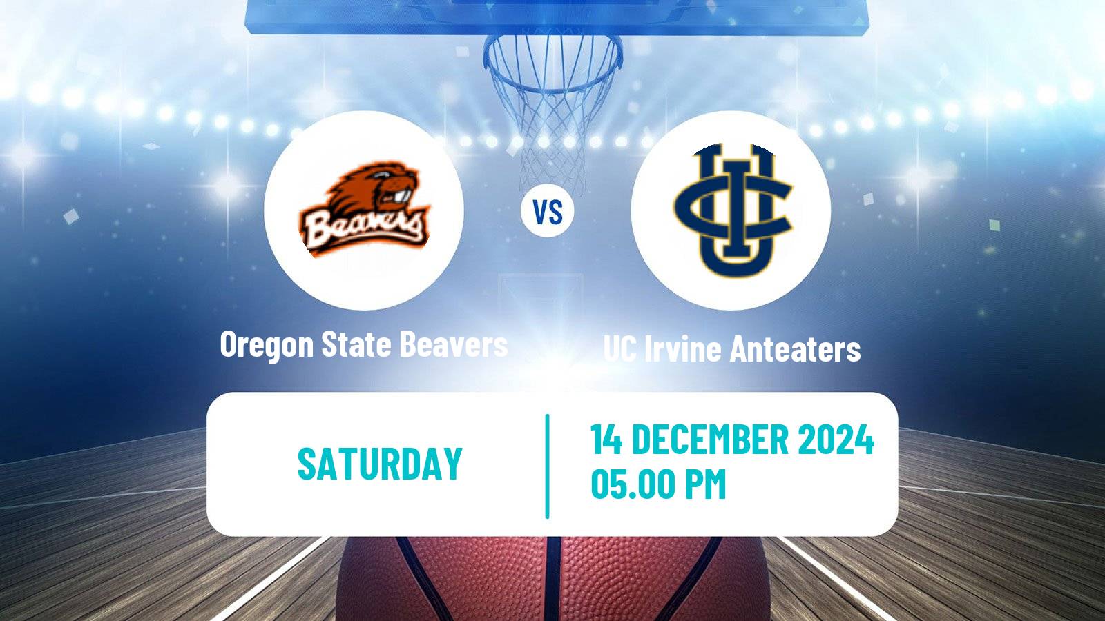 Basketball NCAA College Basketball Oregon State Beavers - UC Irvine Anteaters