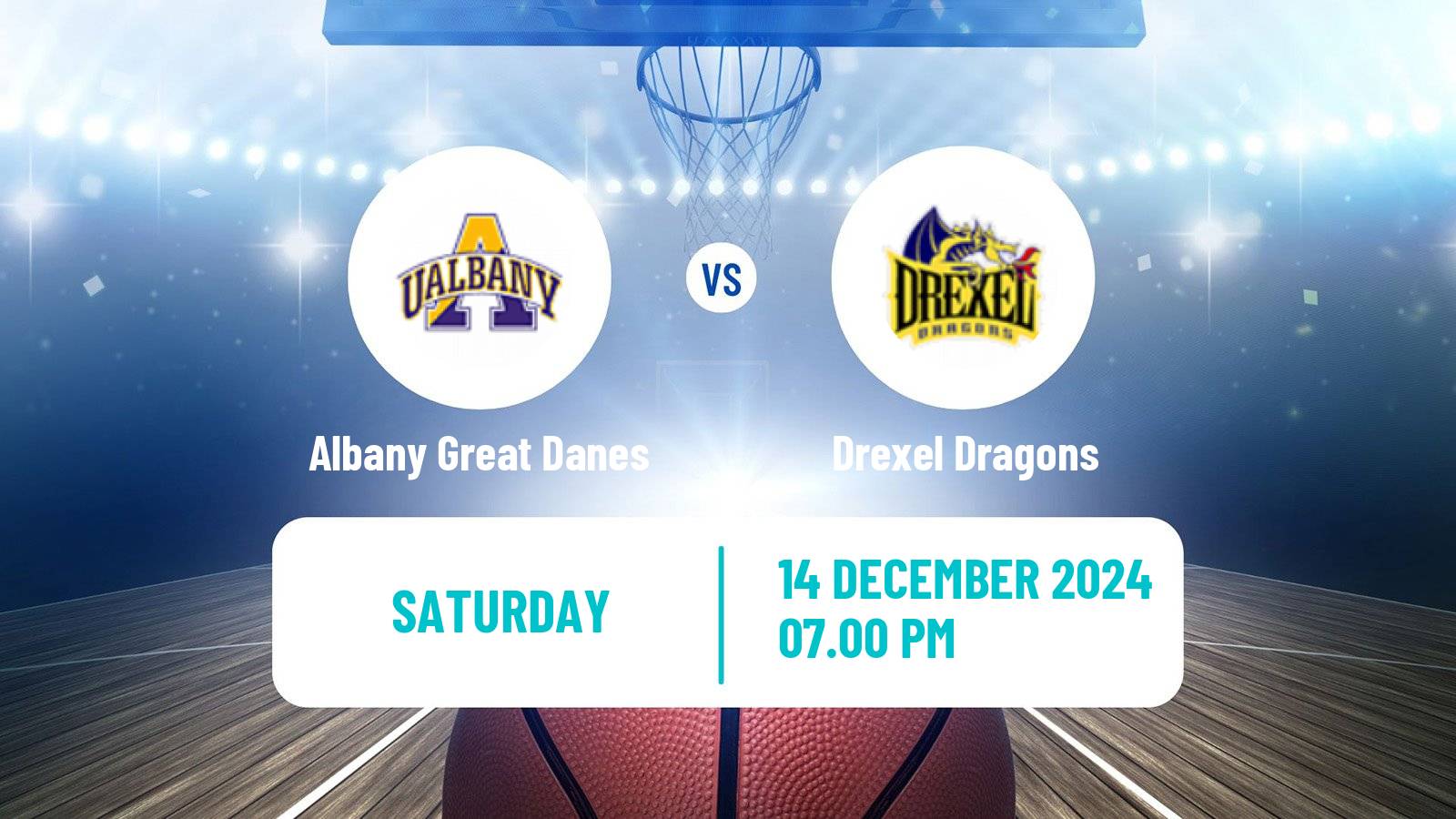 Basketball NCAA College Basketball Albany Great Danes - Drexel Dragons