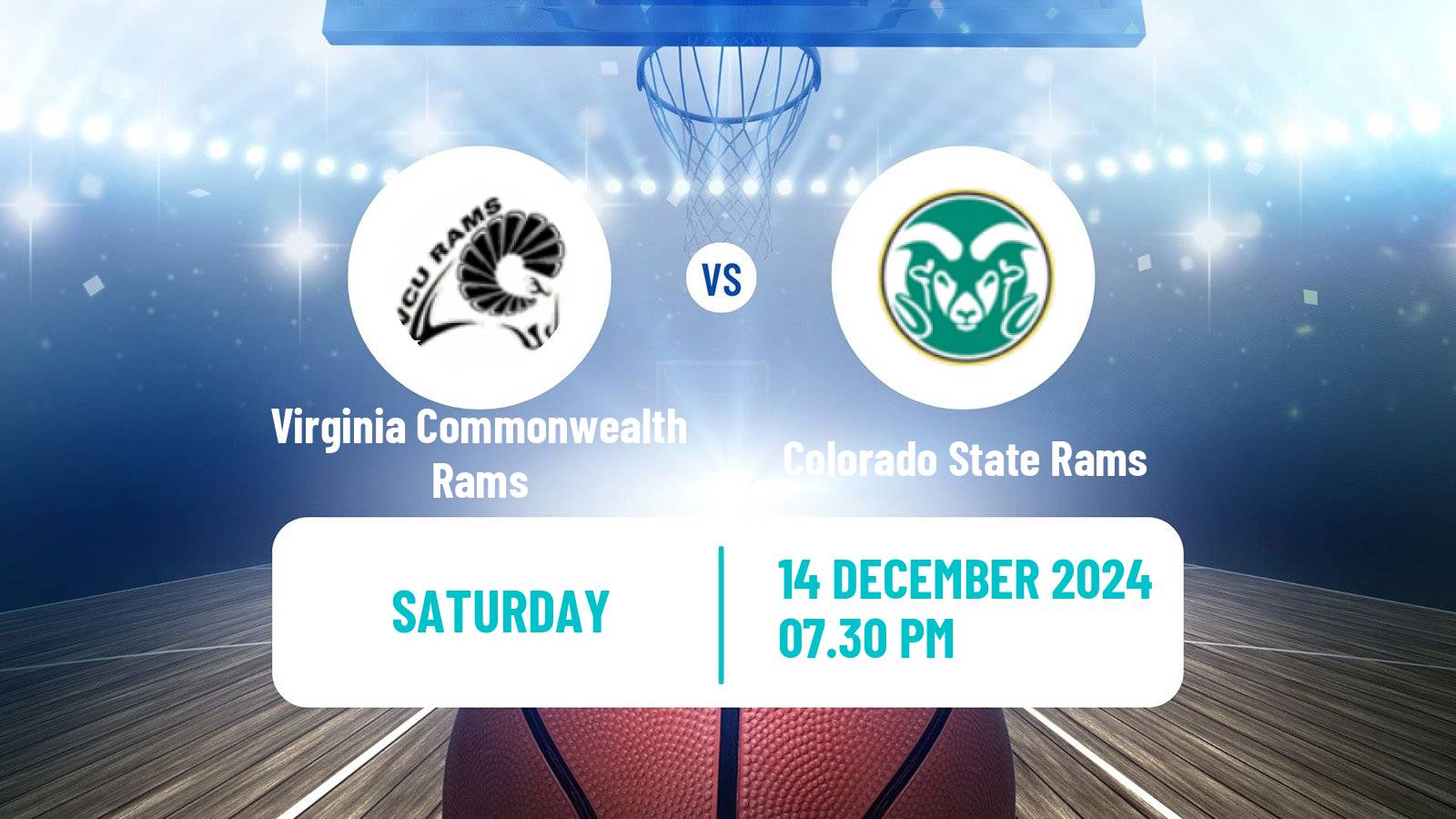 Basketball NCAA College Basketball Virginia Commonwealth Rams - Colorado State Rams