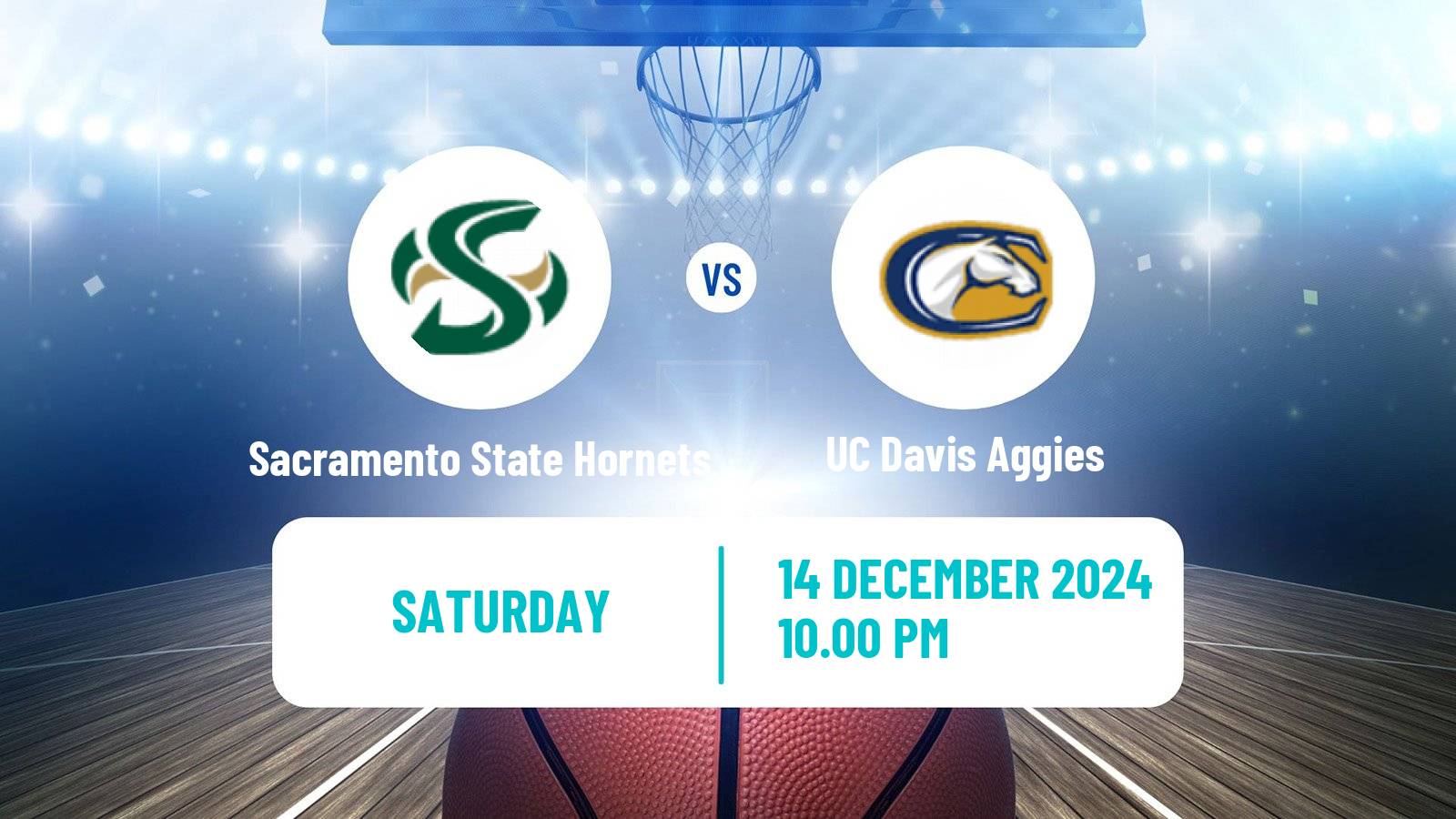 Basketball NCAA College Basketball Sacramento State Hornets - UC Davis Aggies