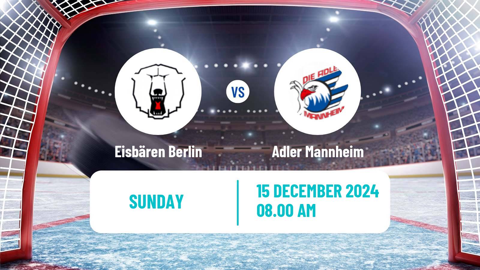 Hockey German Ice Hockey League Eisbären Berlin - Adler Mannheim