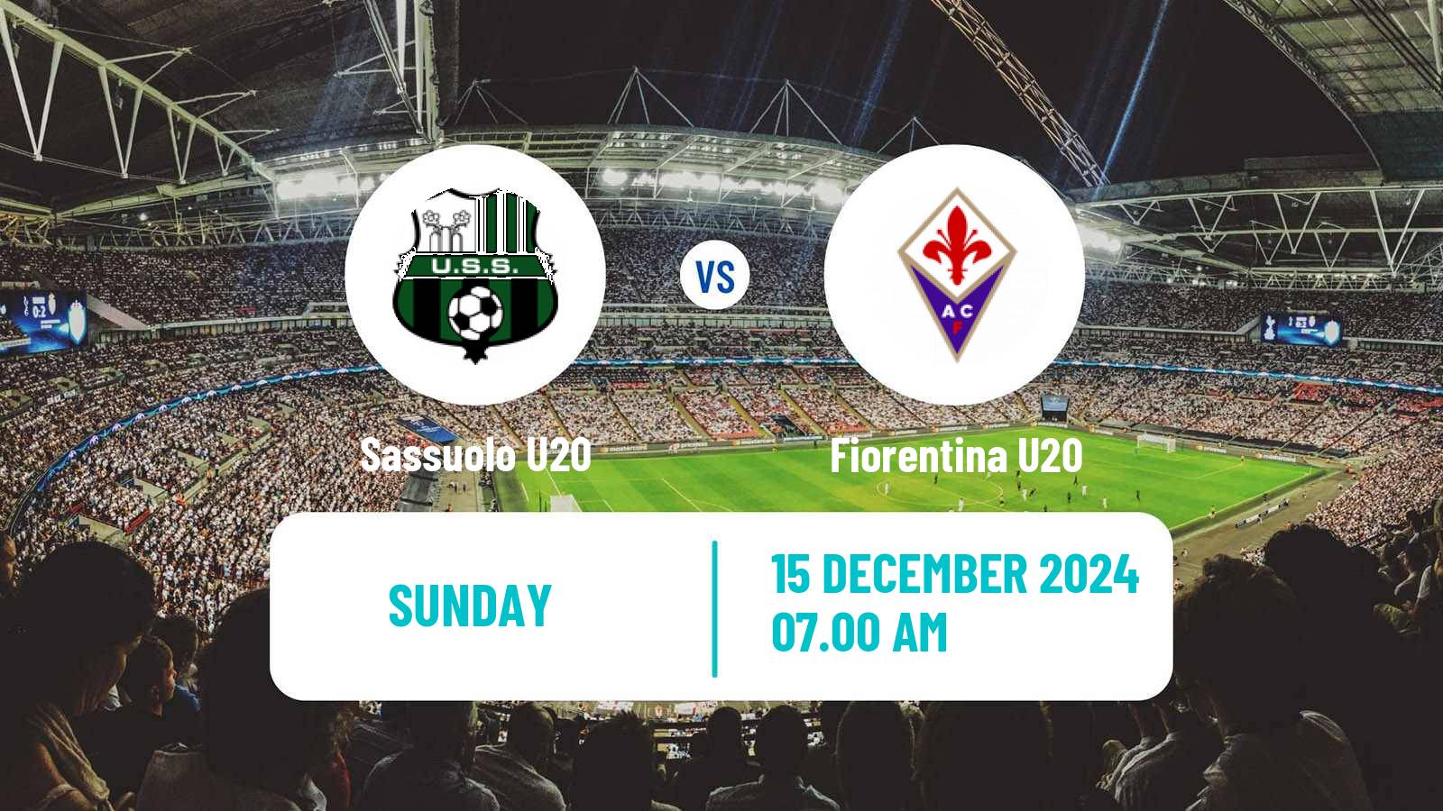 Soccer Italian Primavera 1 Sassuolo U20 - Fiorentina U20